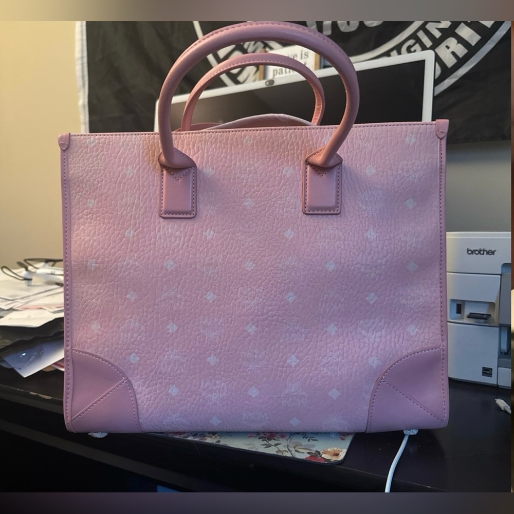 Pink Leather Tote